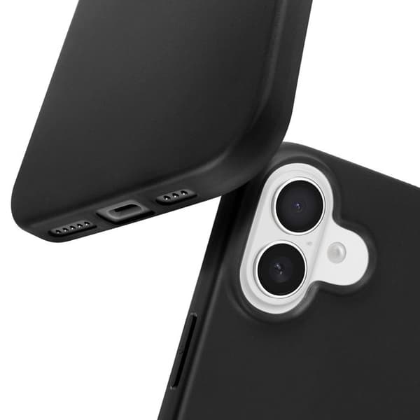 Coque - MAYAXESS - iPhone 16 Plus - Mjuk silikon - Repellerande skydd - Elegant Svart