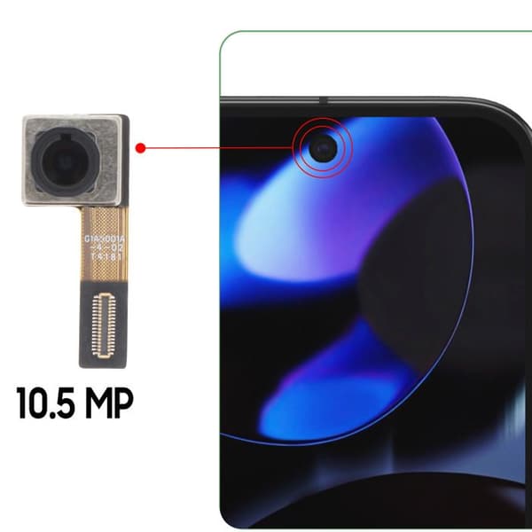Frontkamera til Google Pixel 9 Selfie-sensor 10,5 MP Relife Sort