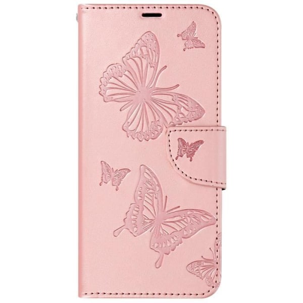 Suojakuori Samsung A35 5G:lle - AVIZAR - Butterfly Wallet - Vaaleanpunainen - Puolijäykkä - Kiiltävä Rosa