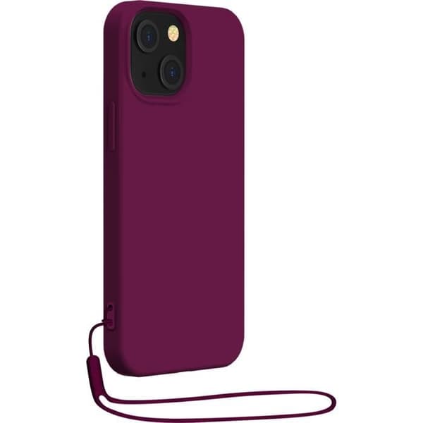 Coque - Bigben - iPhone 14 - Silikone - Violet - Matchende håndledsrem Violett