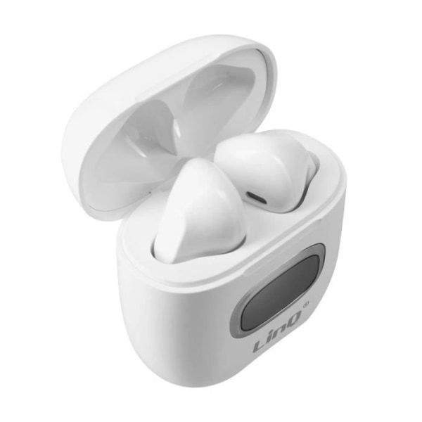 LinQ White Wireless Earbuds med Touch Controls Sleep-funktion