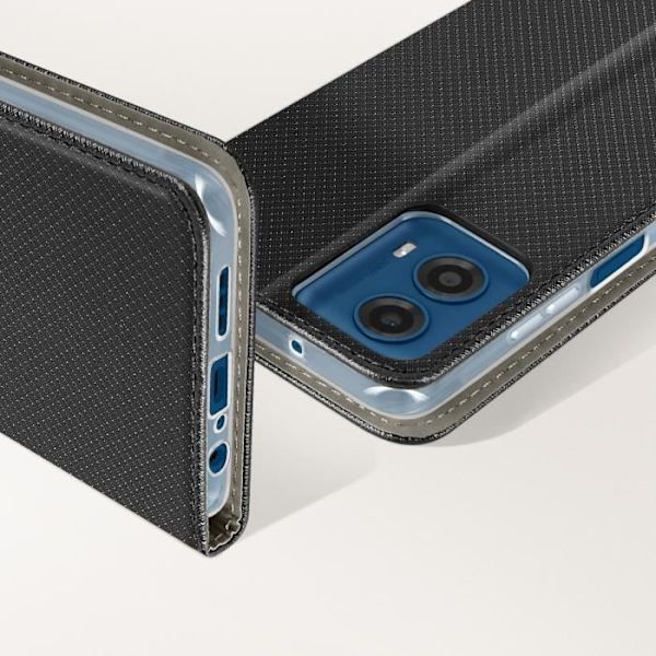 AVIZAR-kotelo Motorola Moto G34 5G:lle - musta - korttiteline ja videotuki Svart