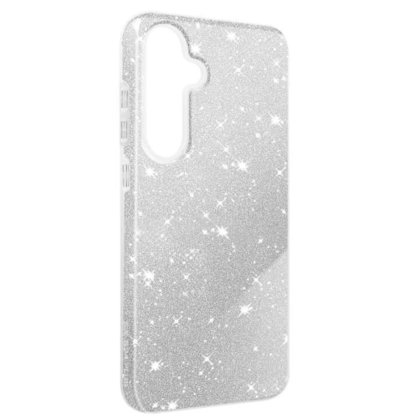 Samsung Galaxy S24 Plus Cover - AVIZAR - Glitter Case - Sølv Glitter - Halvstiv silikone Grå