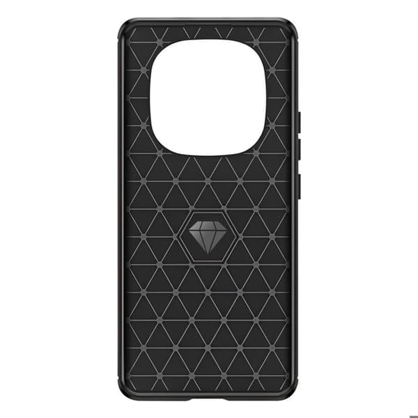 Silicone Cover til Redmi Note 15 Pro 5G med Carbon Effekt Børstet Tekstur Sort Svart
