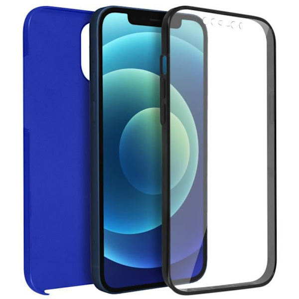 Coque - Apple - iPhone 12 / 12 Pro - Hård Bakre Skydd - Mjuk Framsidan - Blå Blå