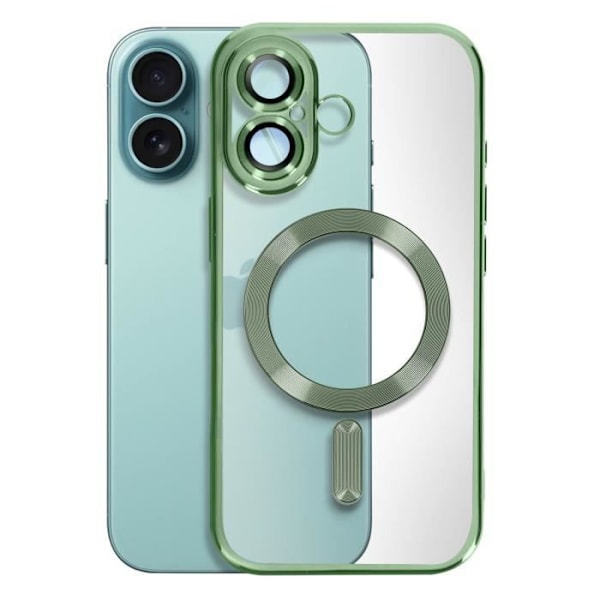 MagSafe-skal - AVIZAR - iPhone 16 Plus - Flexibelt Silikongel - Mörkgrön - Heltäckande skydd Grön