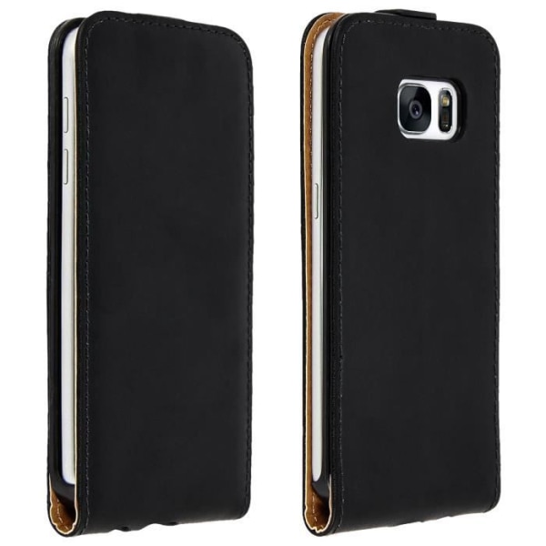 Suojus Samsung Galaxy S7 Pystysuuntaiselle Flip Case -korttikotelolle Iskunkestävä - musta