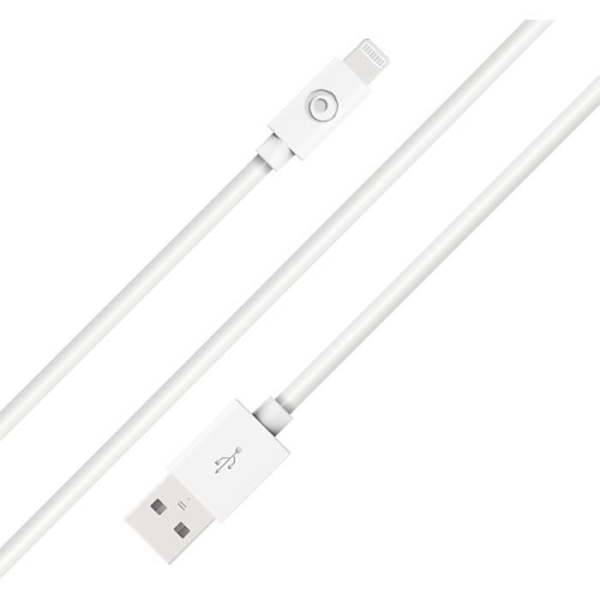 USB A/Lightning Kabel 2m Hvid - 100% Genbrugsplast Bigben