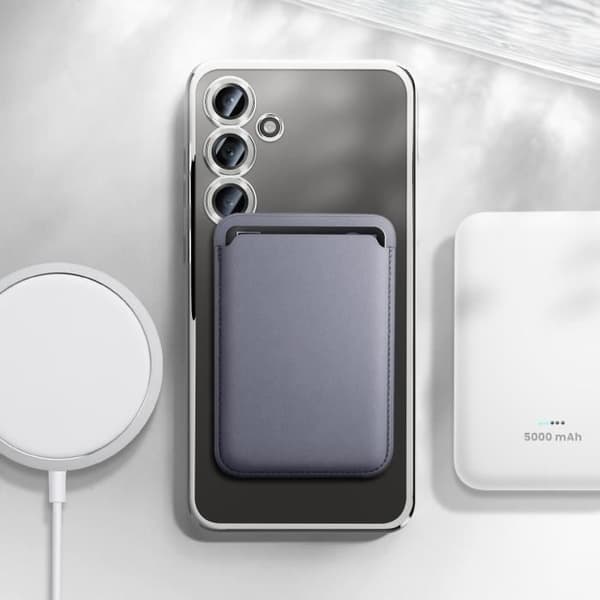 Coque MagSafe - Samsung - Galaxy S24 FE - Silikone - Chrome Kontur - Fuld Beskyttelse Grå