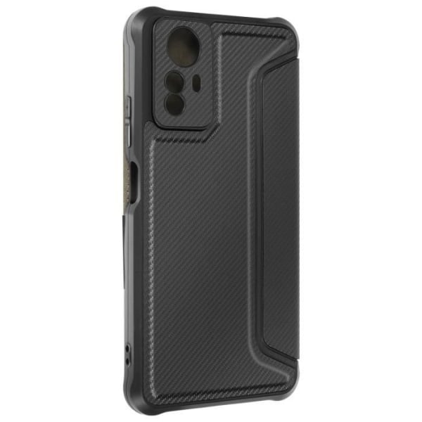 Etui til Xiaomi Redmi Note 12S - AVIZAR - Razor Book - Sort - Kortholder - Forstærkede hjørner Svart