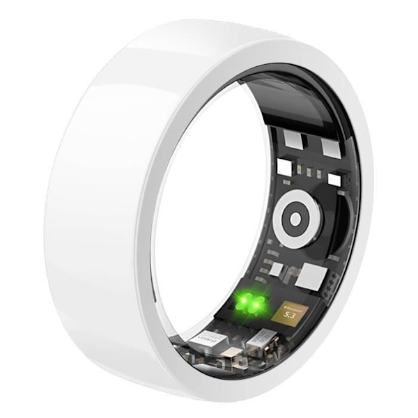 Connected Ring Health Monitoring and Activity Tracker Waterproof IP68 3,8g Riversong White Vit