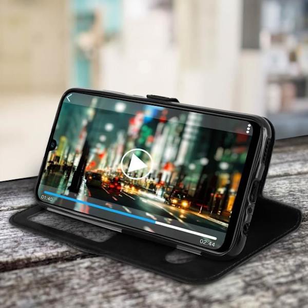 Fodral - Huawei - P Smart 2019/Honor 10 Lite - Silikon - Mjuk Skal - Dubbel Fönster Svart