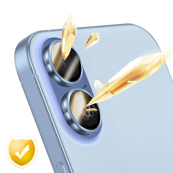 Kamerabeskyttelse til iPhone 16 / 16 Plus / 17 Anti-Ridser Rhinoshield Blå Blå