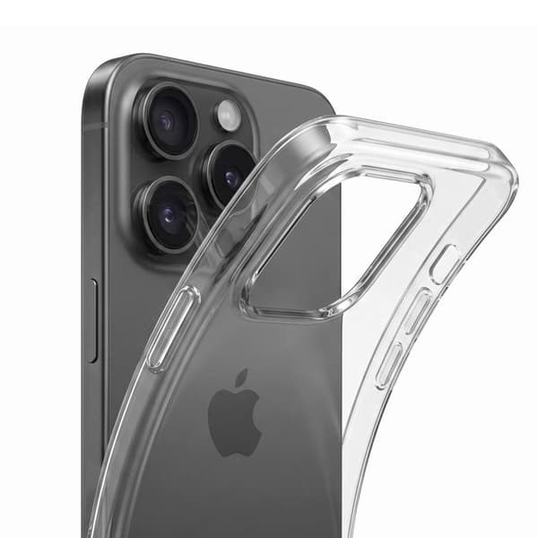 Coque og Tempereret Glas til iPhone 15 Pro Max Fuld Beskyttelse Mayaxess Transparent Vit