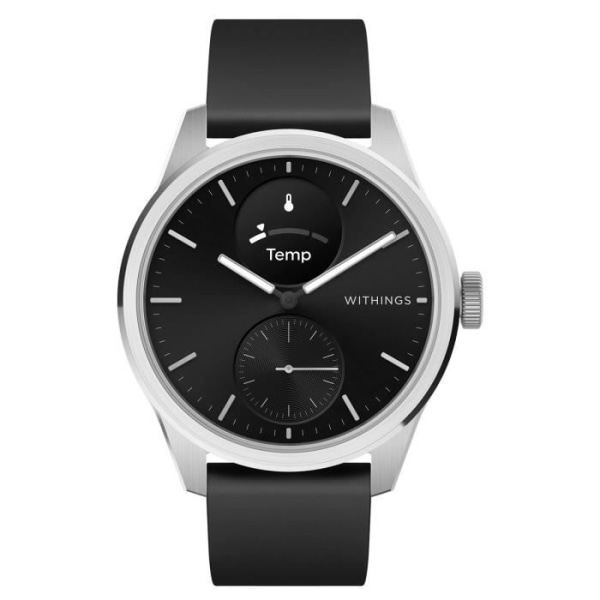 Smartwatch 42mm Vandtæt Autonomi 30 dage ScanWatch 2 Withings Sort Svart
