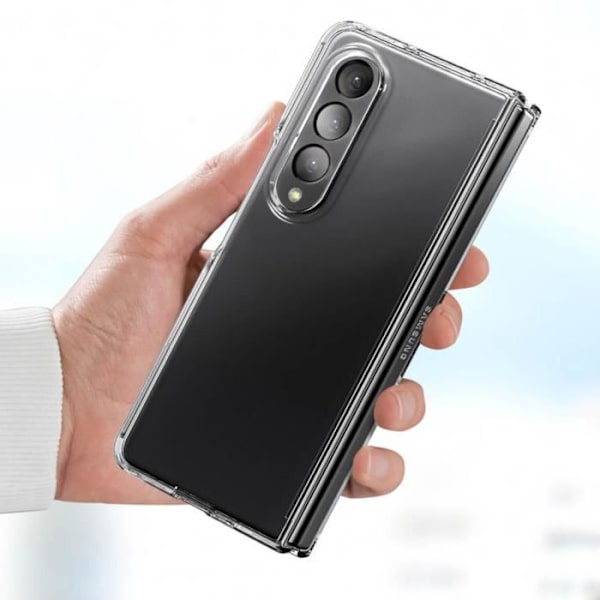 Fodral till Galaxy Z Fold 4 Silikon Anti-gulning Samsung Clear Transparent Svart Transparent