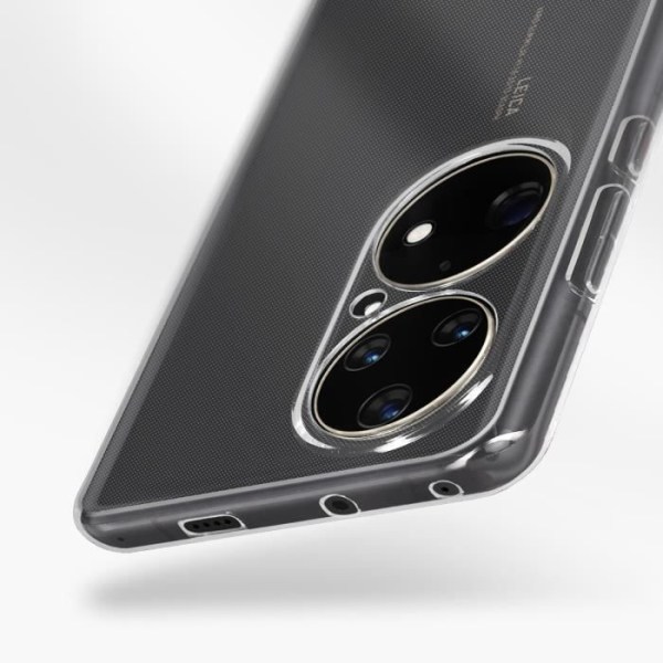 Huawei P50 Pro Case Pehmeä silikonikarkaistu lasikalvo 9H läpinäkyvä Vit