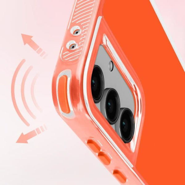 Coque Bumper - AVIZAR - Samsung Galaxy S24 FE - Stötbeständig - Förstärkta hörn - Lätt Orange