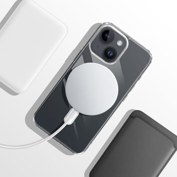 Magsafe-skal för iPhone 13 Mini Hård Stötsäker och Transparent Vit