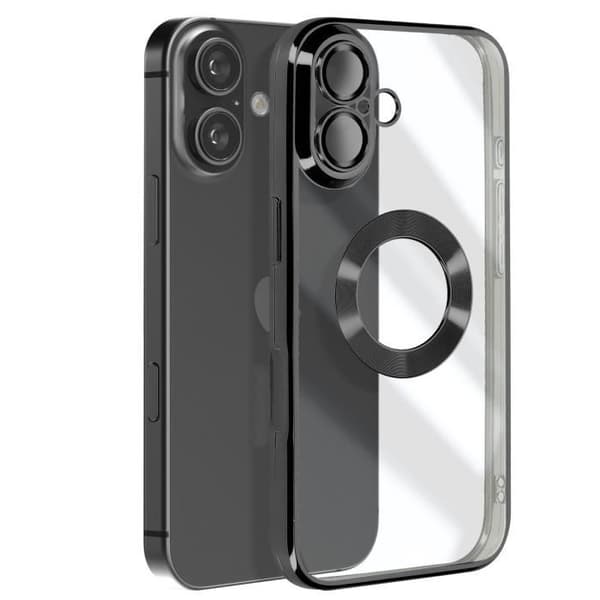 Beskyttelsescover - AVIZAR - iPhone 16 Plus - Stødabsorberende - Semi-hårdt - Sort Svart