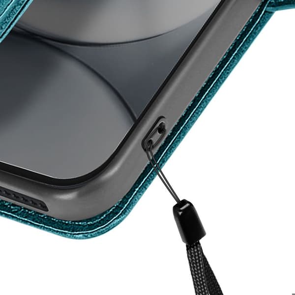 Fodral för Redmi Note 15 Pro 5G Läderlook med kortfack och ställfunktion Turkos Blå