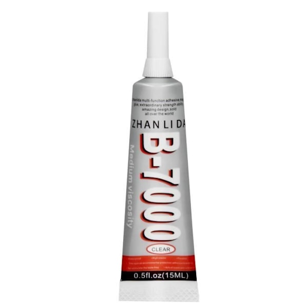 Lim/Bindemiddel - AVIZAR - B-7000 - 15 ml - LCD-Reparation, Glas, Ramme - Vandafvisende