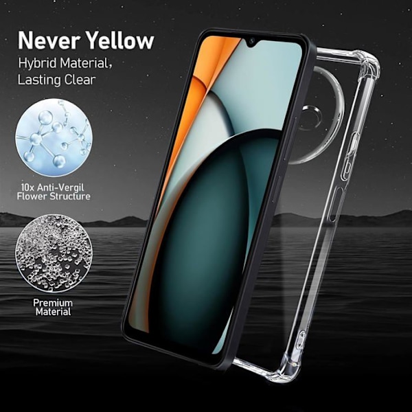 Taske til Xiaomi Redmi A3 - Gennemsigtigt anti-shock silikone TPU cover cover Transparent