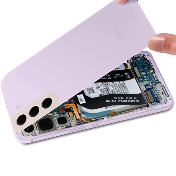 Samsung Galaxy S22 Batteri Cover Original Samsung lilla med linse