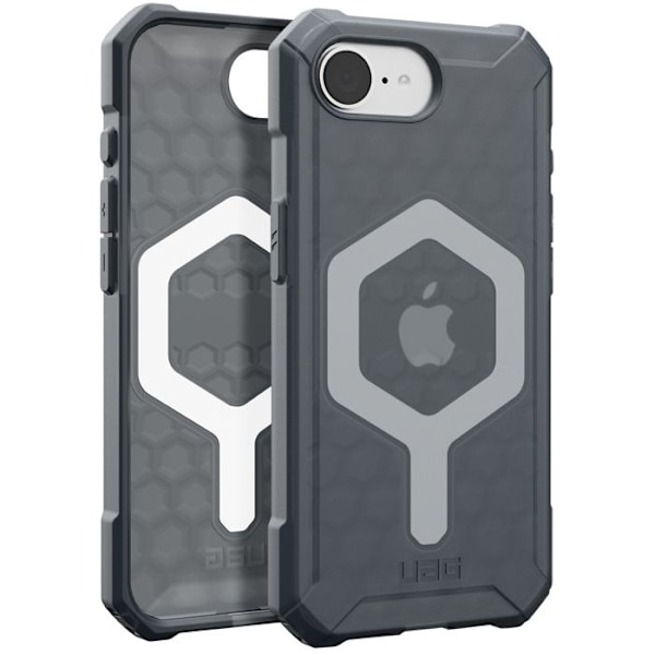 Coque til iPhone 16e Bivoks Translucent Essential Armor UAG Mørkegrå Grå