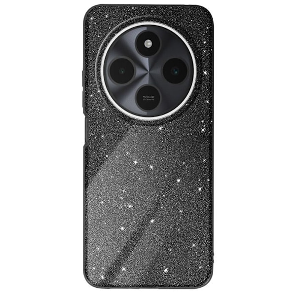 Glitter Skal för Xiaomi Redmi 14C Stöttålig Glittrande Svart Svart
