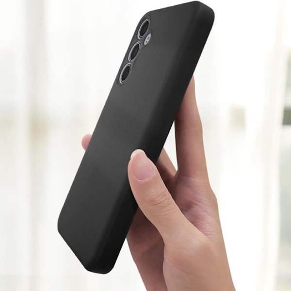 Silicone Soft Matte Black Case for Samsung Galaxy M35 Svart