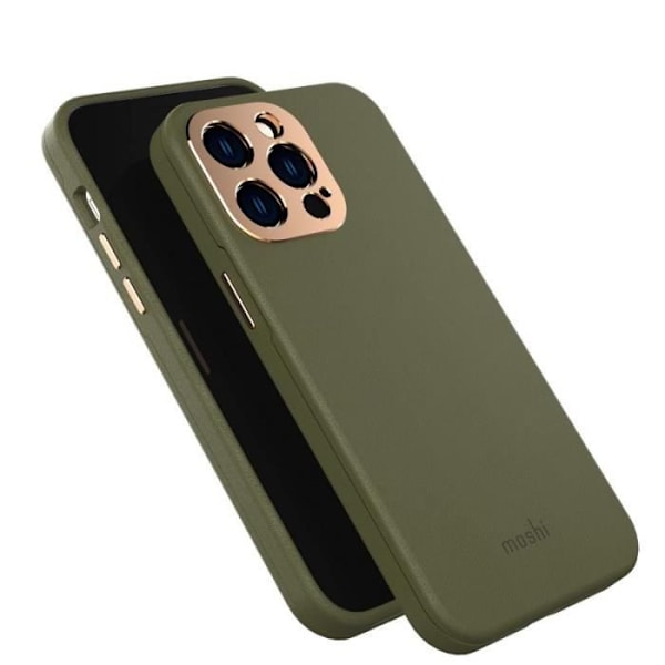 Moshi Napa Midnight - nahkakotelo iPhone 14 Pro Maxille (Juniper Green) - 4711064646054