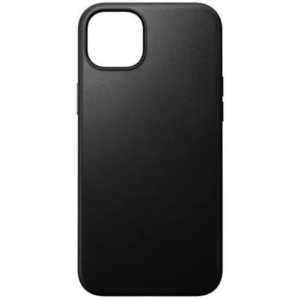 Moderne lædercover til iPhone 15 Plus Nomad Sort Svart