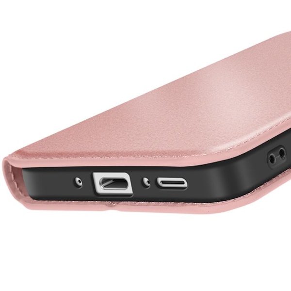 Etui för Samsung Galaxy A26 med klapp, kortfack och videostöd i rosa Rosa