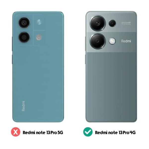 Fodral till Xiaomi Redmi Note 13 Pro 4G Camera Protected Silicone Thin Transparent