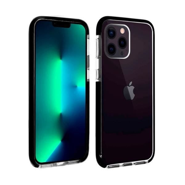 Translucent silicone case AKASHI with black edges for Apple iPhone 13 Pro, full compatibility, material of