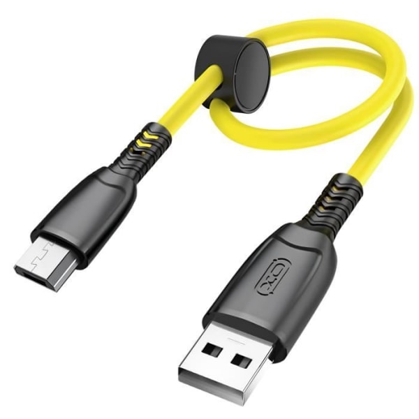 USB til Micro USB Kabel 6A Dataoverførsel 480Mbps 25cm XO Gul