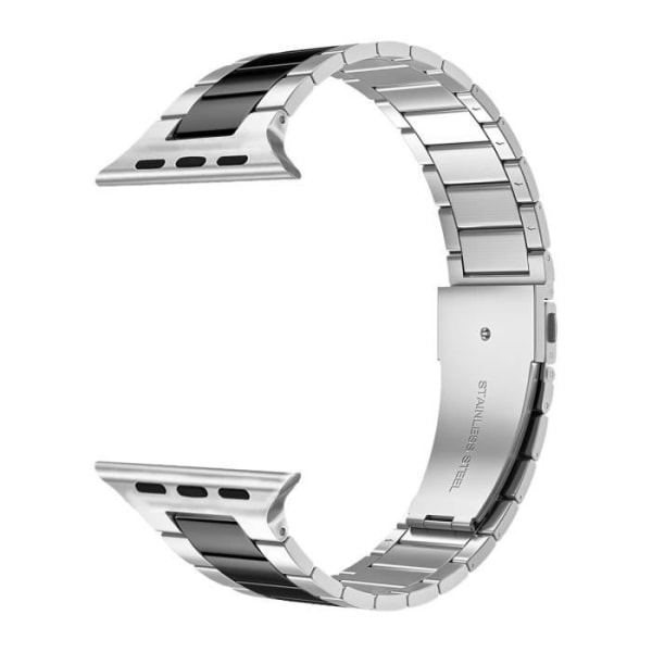 Armband för Apple Watch 41mm / 40mm / 38 mm Links Stål Silver / Svart