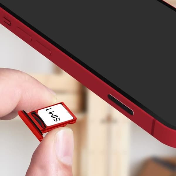 Ersättningsfack för SIM-kort iPhone 13 Röd Röd