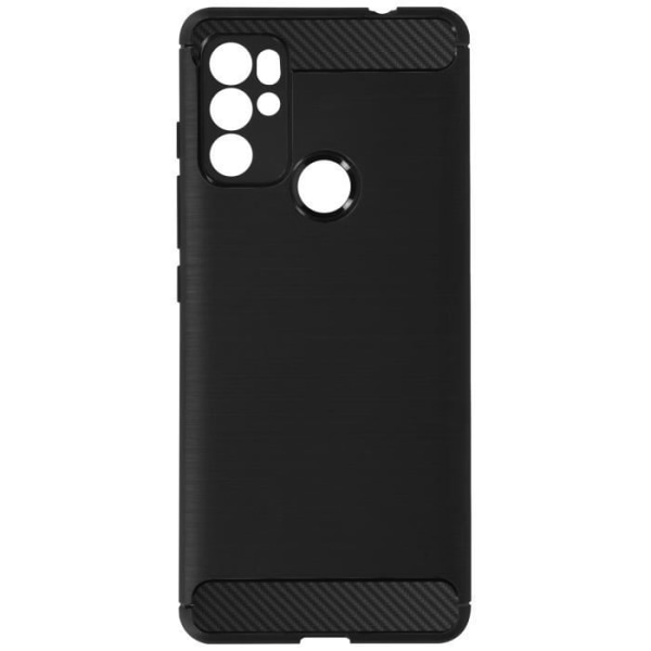 Motorola Moto G60s Soft Case Hiilivahvistetut kulmat Harjattu Effect Black