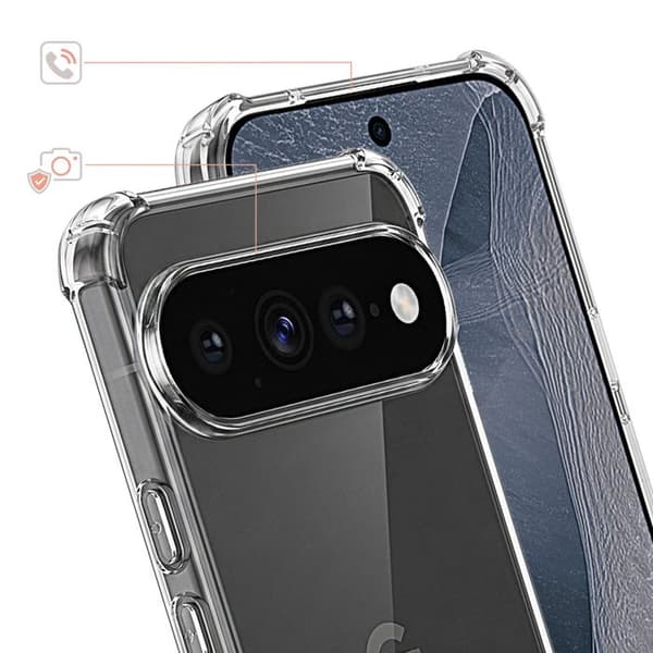 Siliconfodral för Google Pixel 11 Pro XL med Förstärkta Hörn Transparent Vit