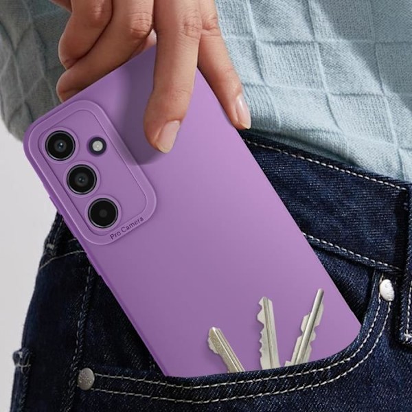 Fodral till Samsung Galaxy A55 5G - AVIZAR - Soft Touch Matte Silikon - Lila Lila