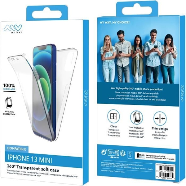 MYWAY 360 TRANSPARENT CASE IPHONE 13 MINI