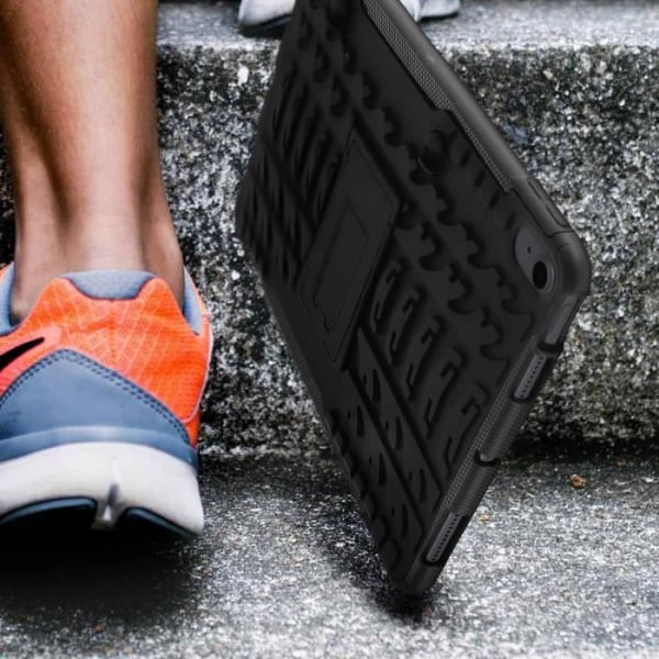 Coque iPad Air 2020 - AVIZAR - Skydd i bi-material med stativ Stöd Svart Svart