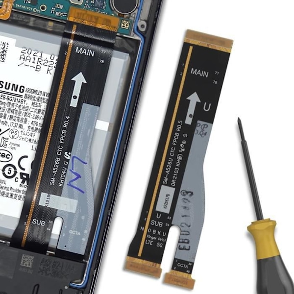 Reservedel bundkortkabel til Samsung Galaxy A52s Original Sort