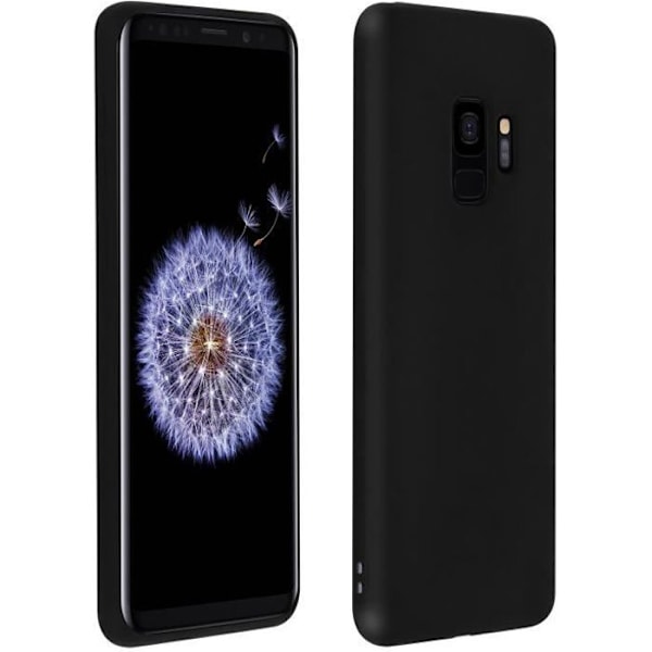 Baksida - Samsung - Galaxy S9 - Silikon gel - Repeller - Matt svart matte svart