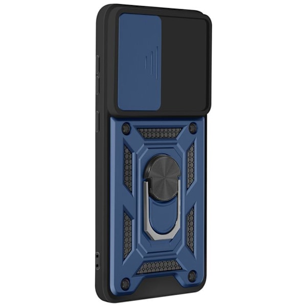 Coque för Samsung S25 Edge med Ringstöd och Kameraskydd Mayaxess Blå Natt Blå