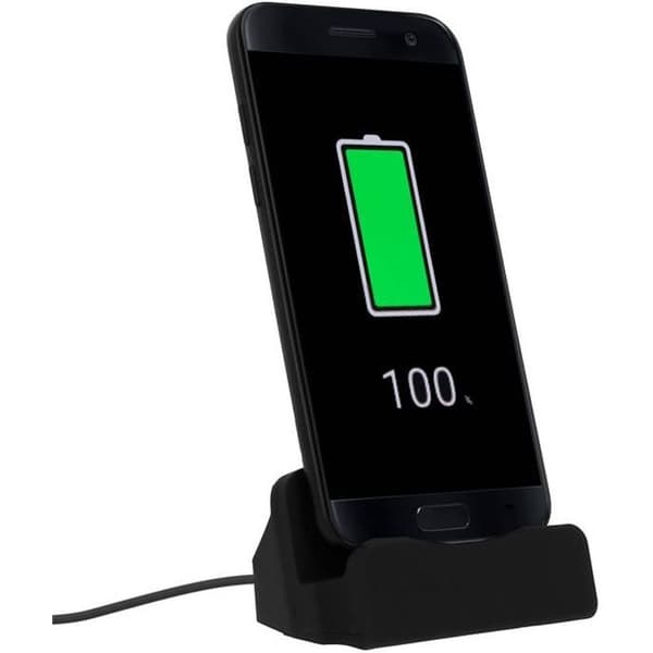 Smartphone Dockingstation - AVIZAR - Opladning & Synkronisering USB Type C - Sort - 1A - Kompakt