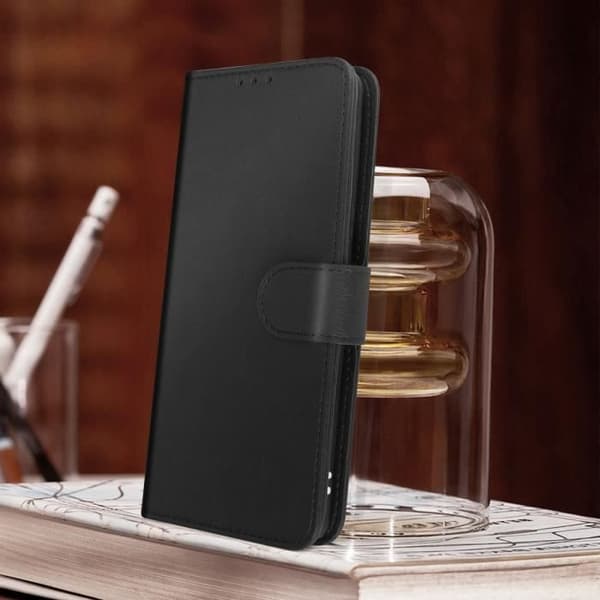 Etui til Google Pixel 7 Pro - AVIZAR - Wallet Flip - Videosupportfunktion - Sort Svart