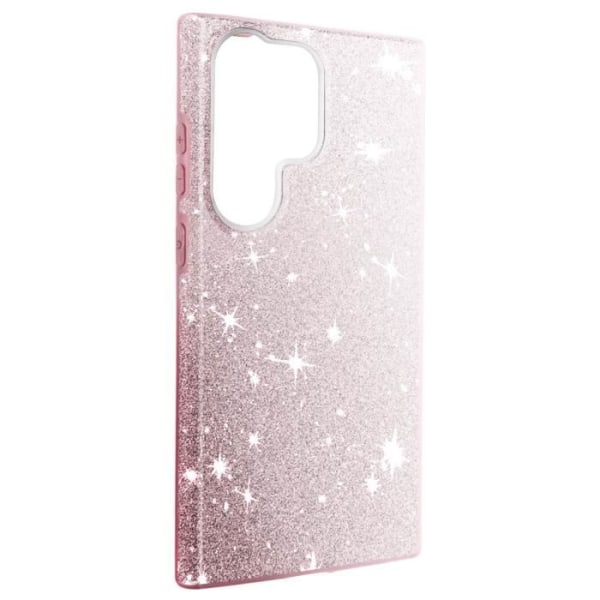 Glitter cover til Samsung Galaxy S23 Ultra Semi-rigid Spark Cover pink